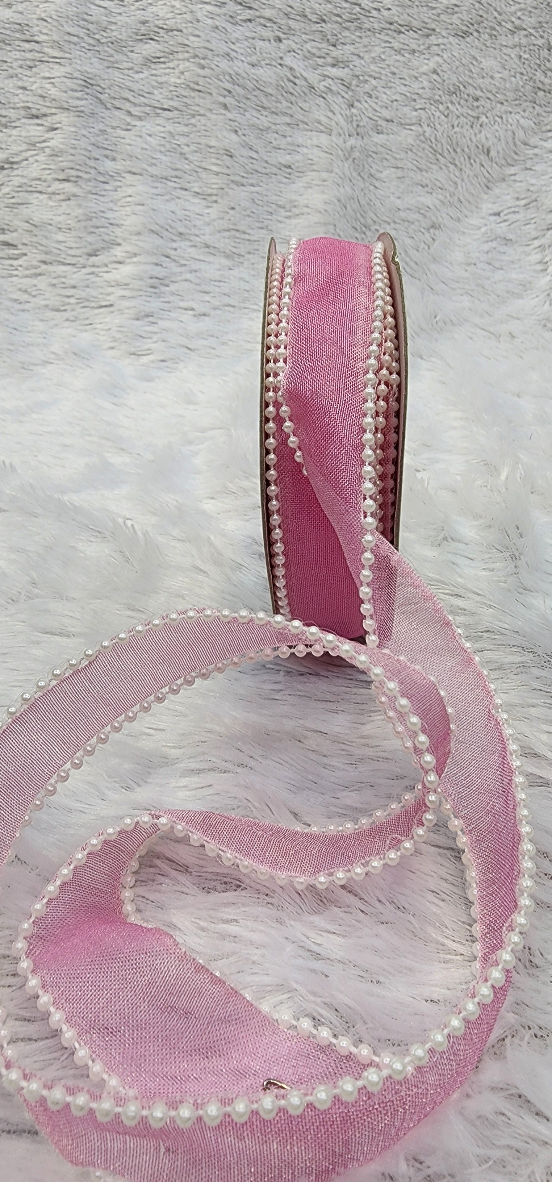 Pearl Edge Organza Ribbon – Decorative Gift Wrapping Ribbon