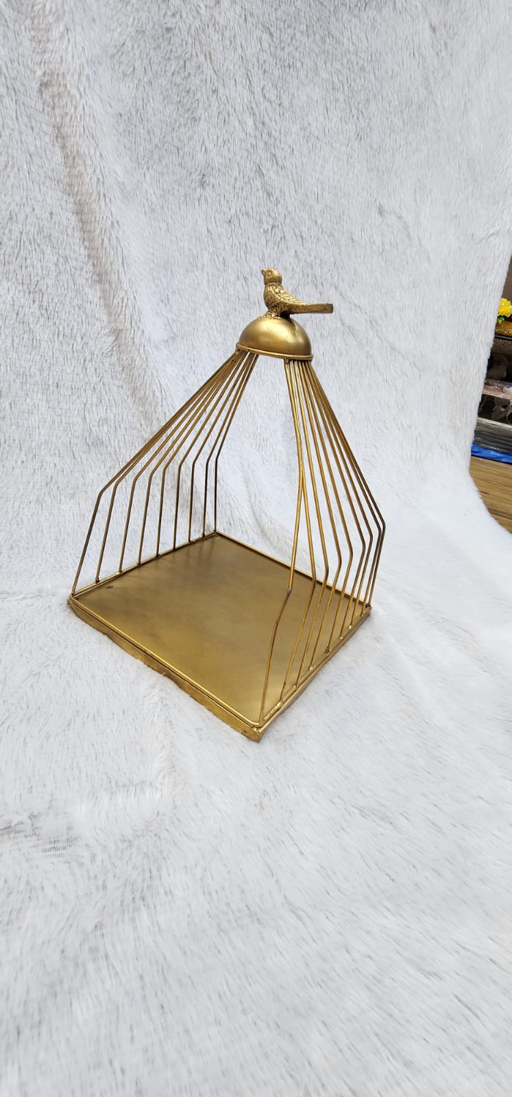 Golden Metal Gift Hamper Basket