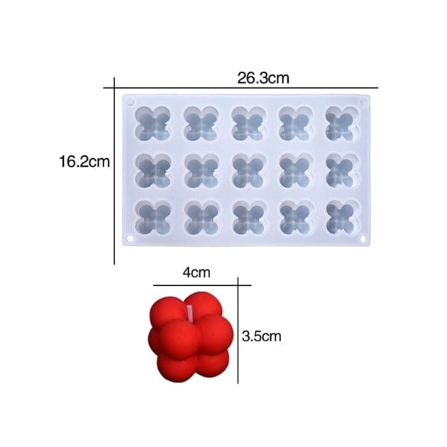 15 Cavity Bubble Candle & Paper Weight Mould