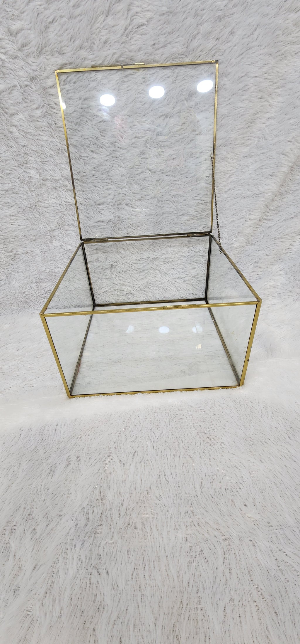 Metal Glass rectangle box