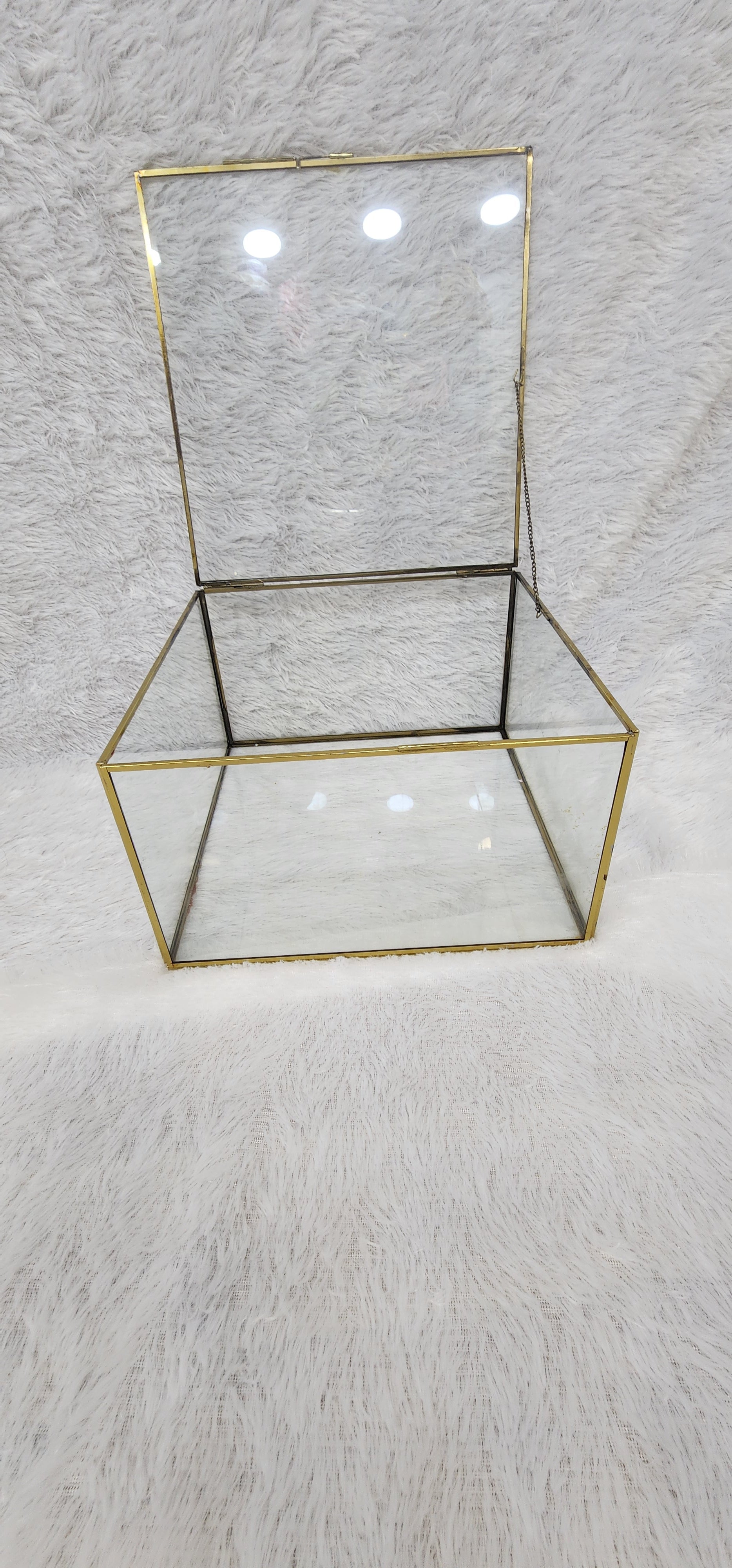 Metal Glass rectangle box