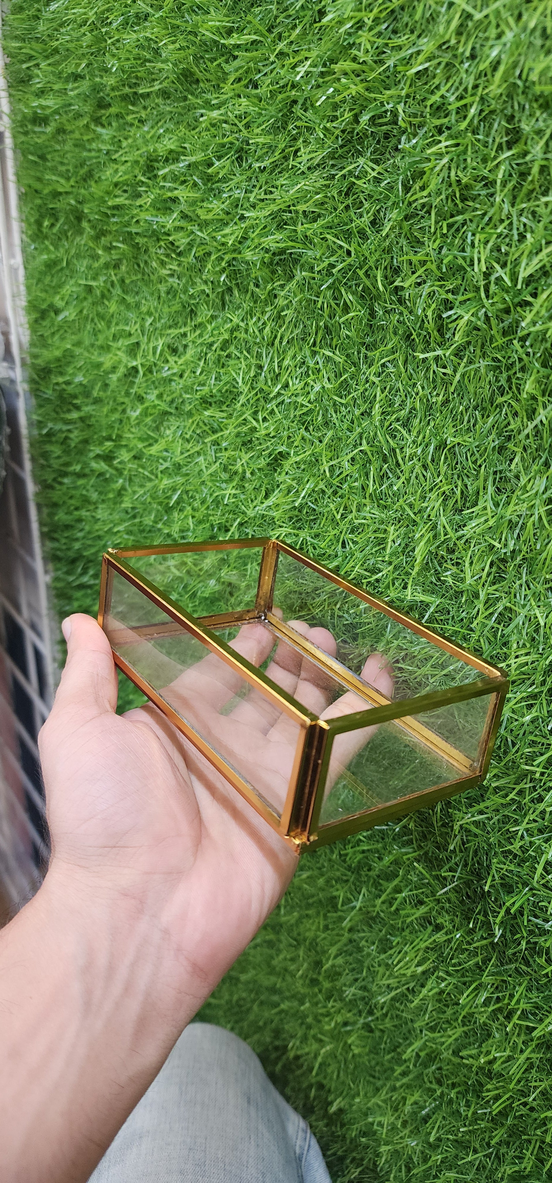 Premium Gold Glass Hamper Box