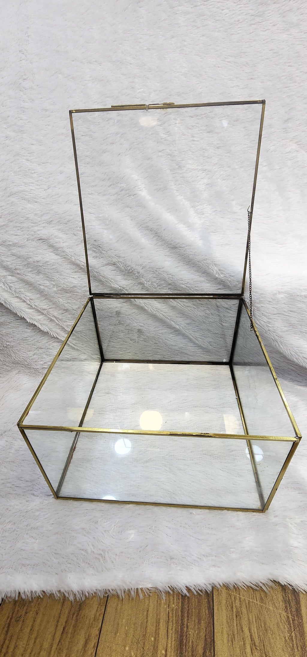 Metal Glass rectangle box