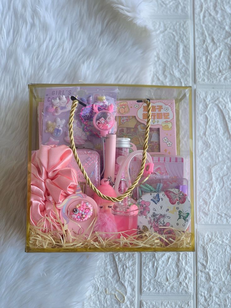 Pvc square transparent hamper box with golden boarder