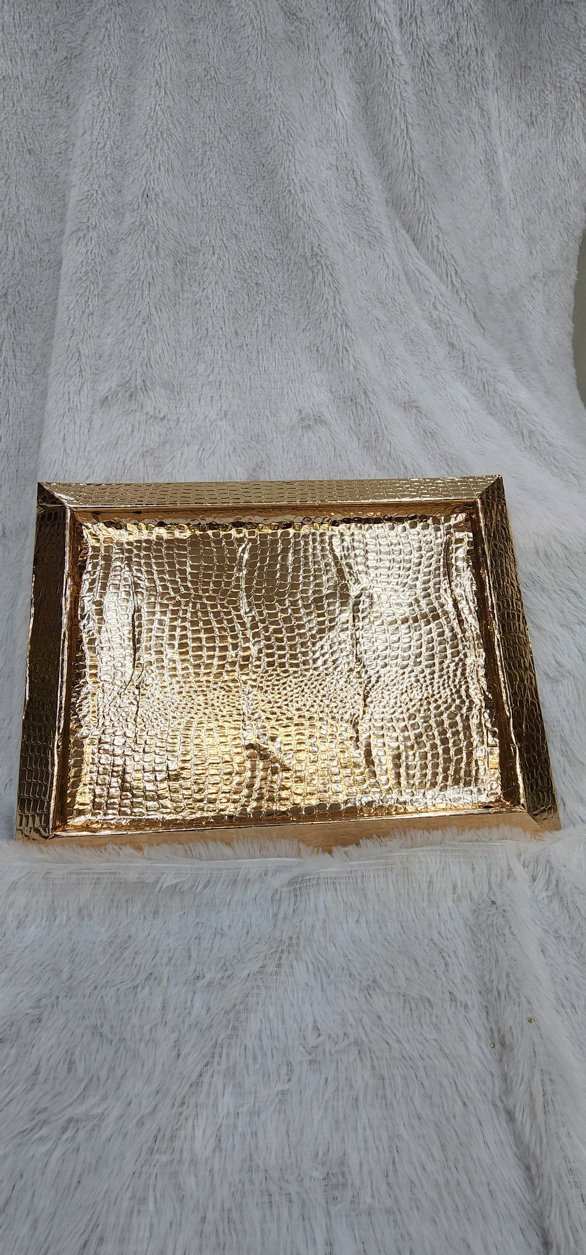 Crocodile Printed Tray For Decoration