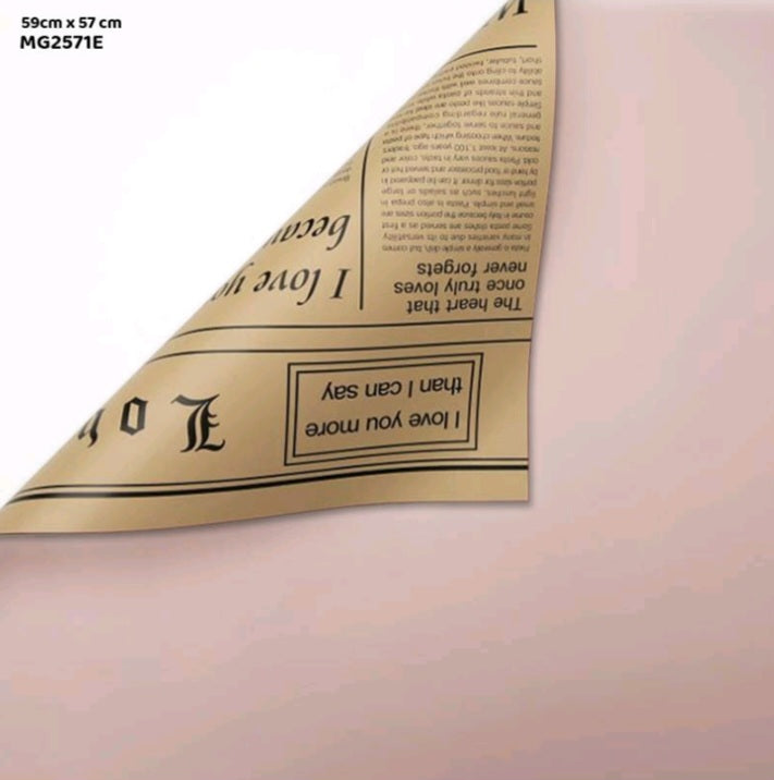 News bouquet wrapping paper
