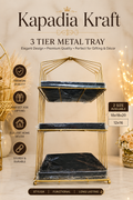 3 tier metal tray