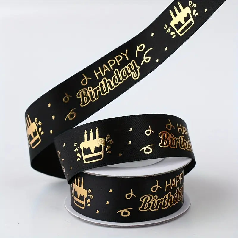 Hot Stamping happy birthaday Ribbon 2.0cm 30yards SD-29