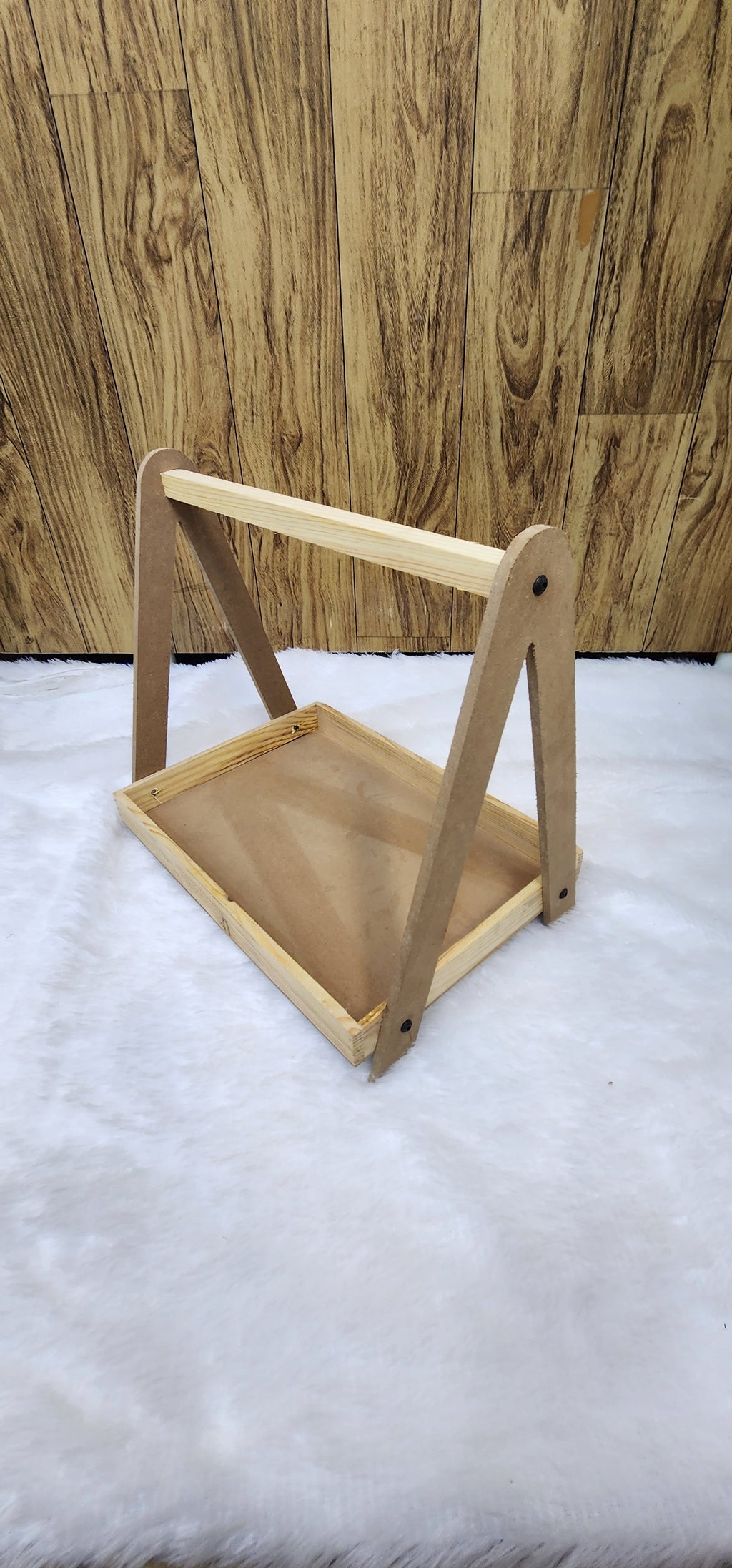Wooden hanging tray