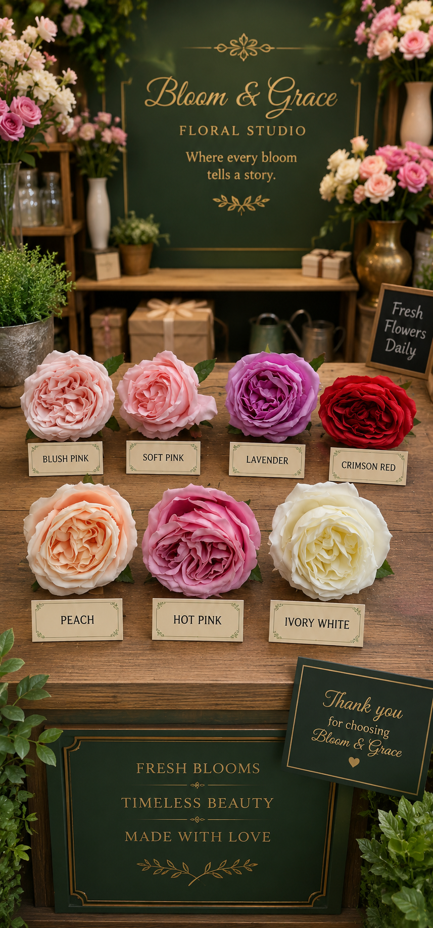Pearly rose flower