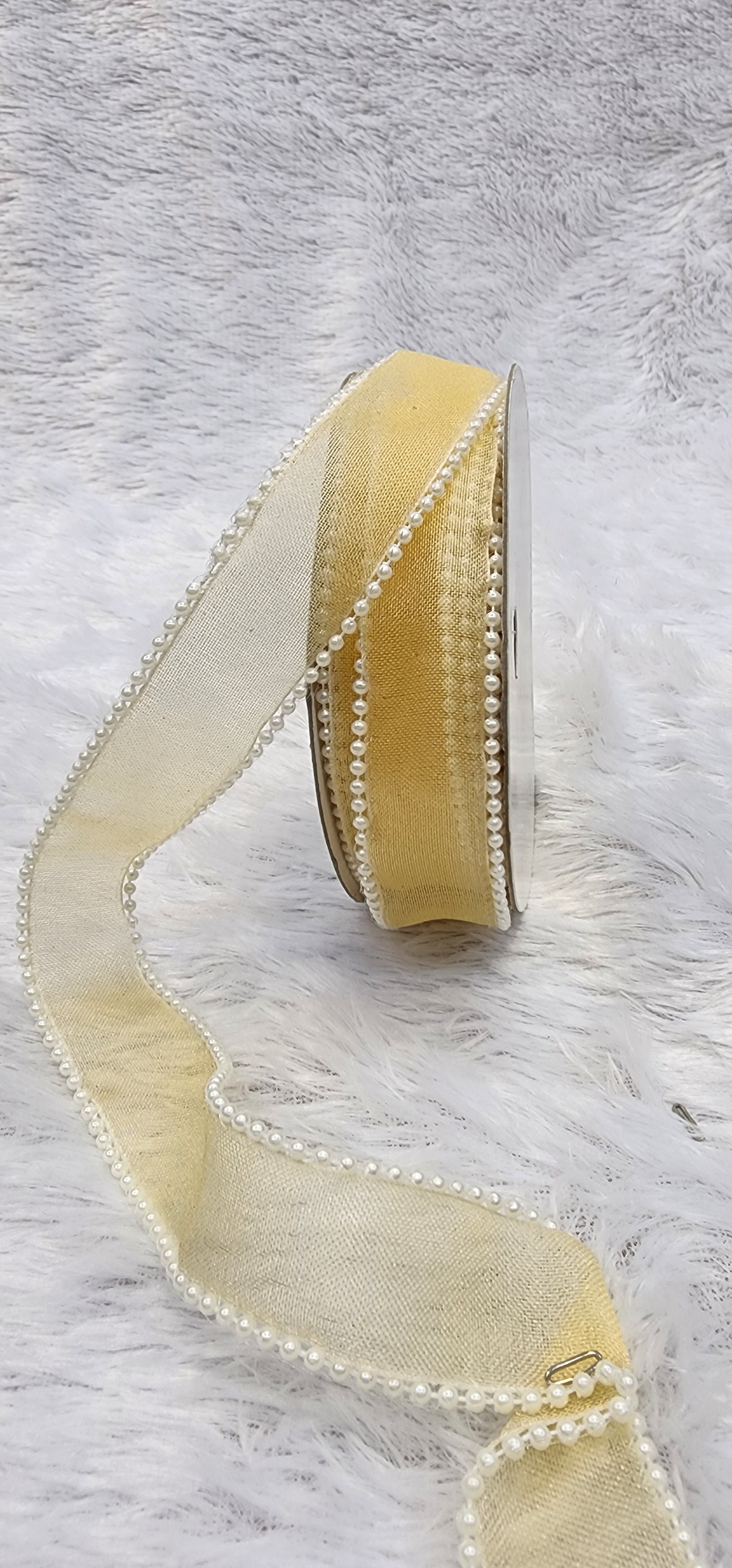 Pearl Edge Organza Ribbon – Decorative Gift Wrapping Ribbon