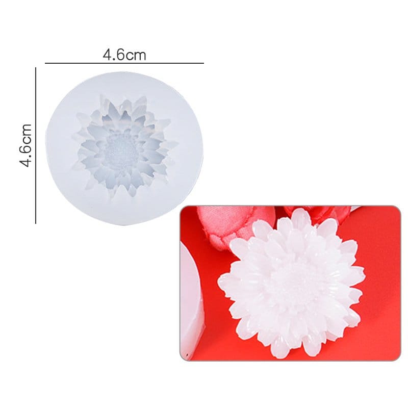 3D Chrysanthemum Flower Candle Handmade Mould
