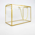 Pvc Rectangle transparent box with golden boarder