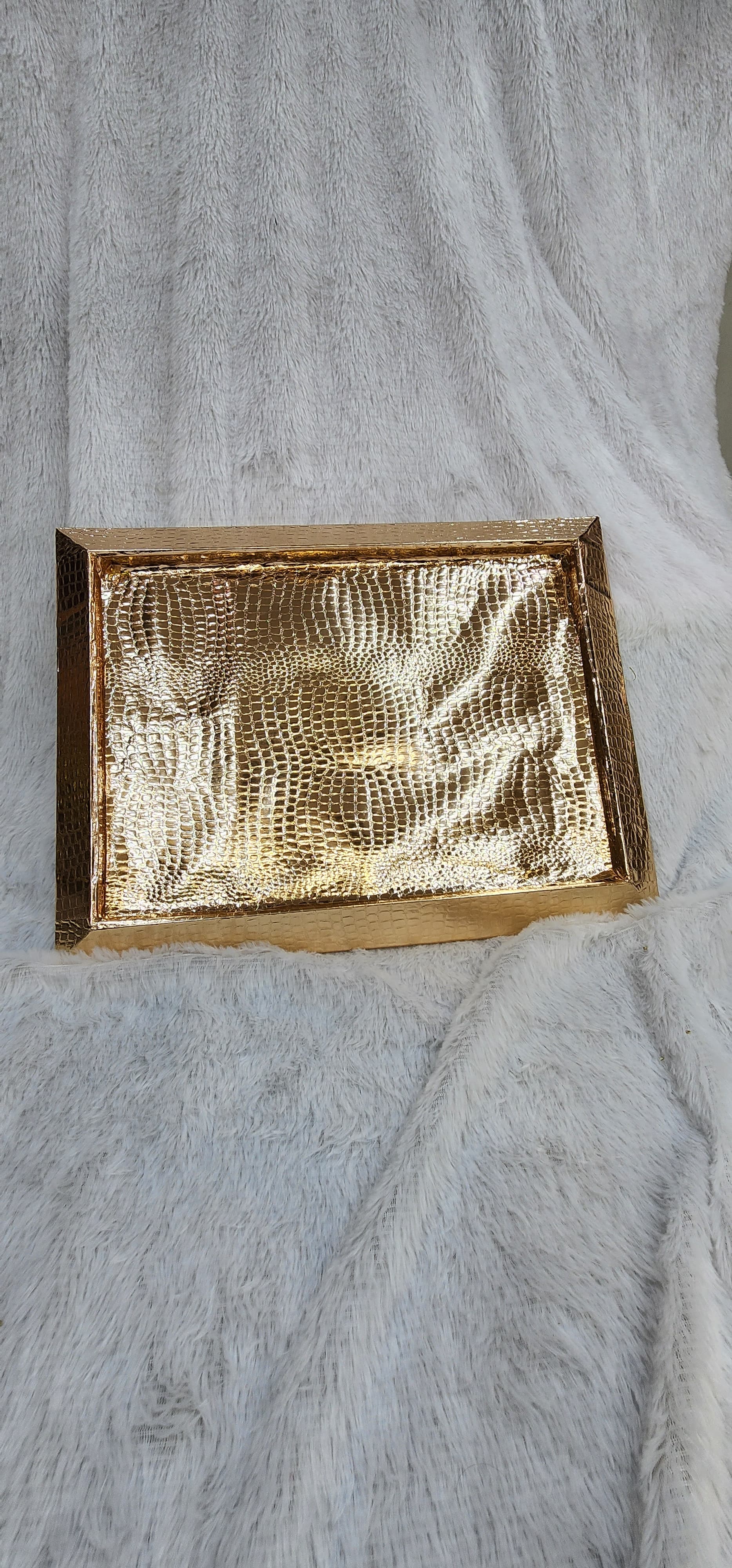 Crocodile Printed Tray For Decoration