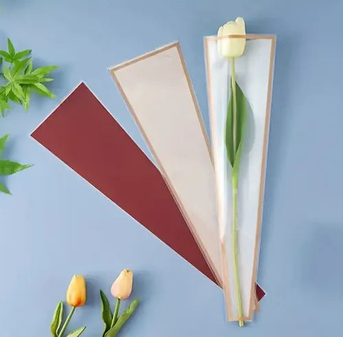 Flower wrapping bag clear rose floral bouquet paper