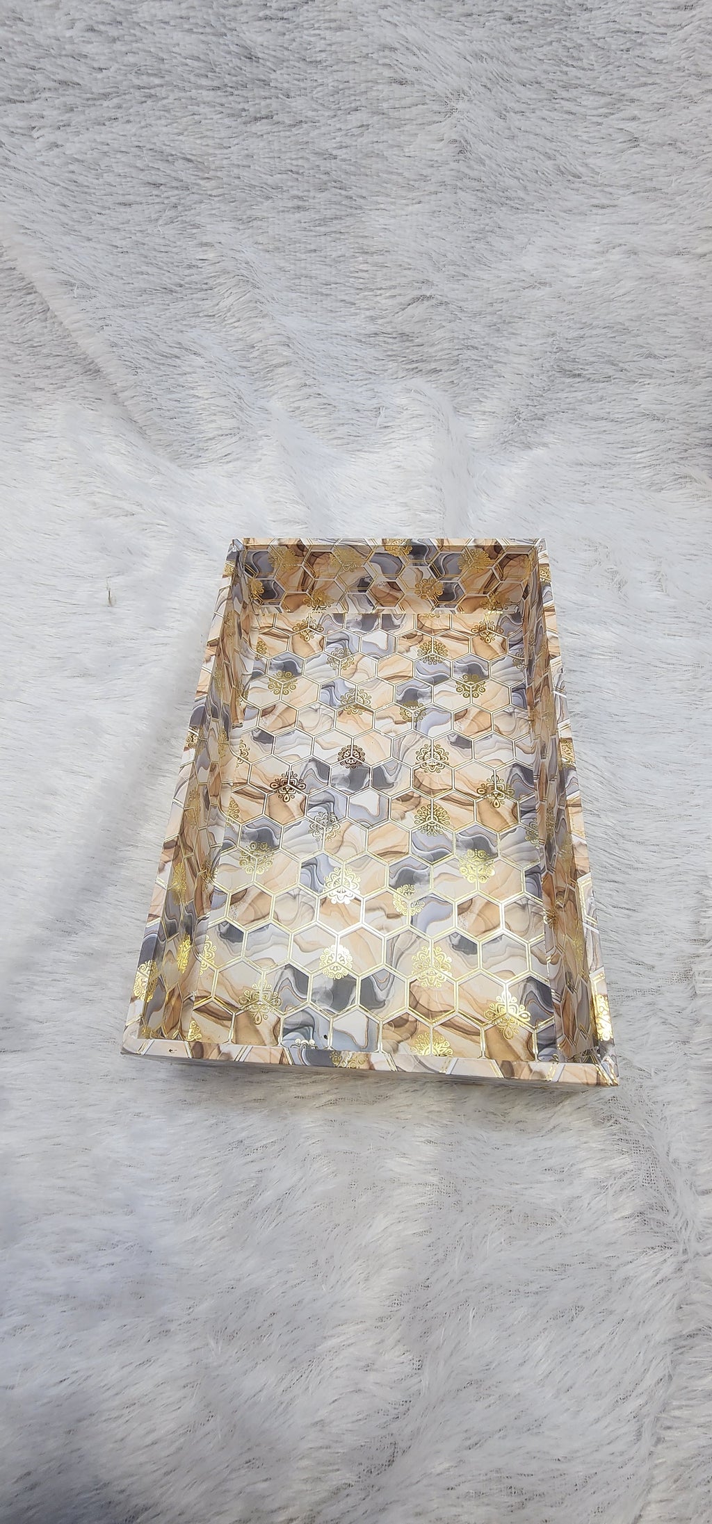 FANCY MDF TRAY OF 3 SET