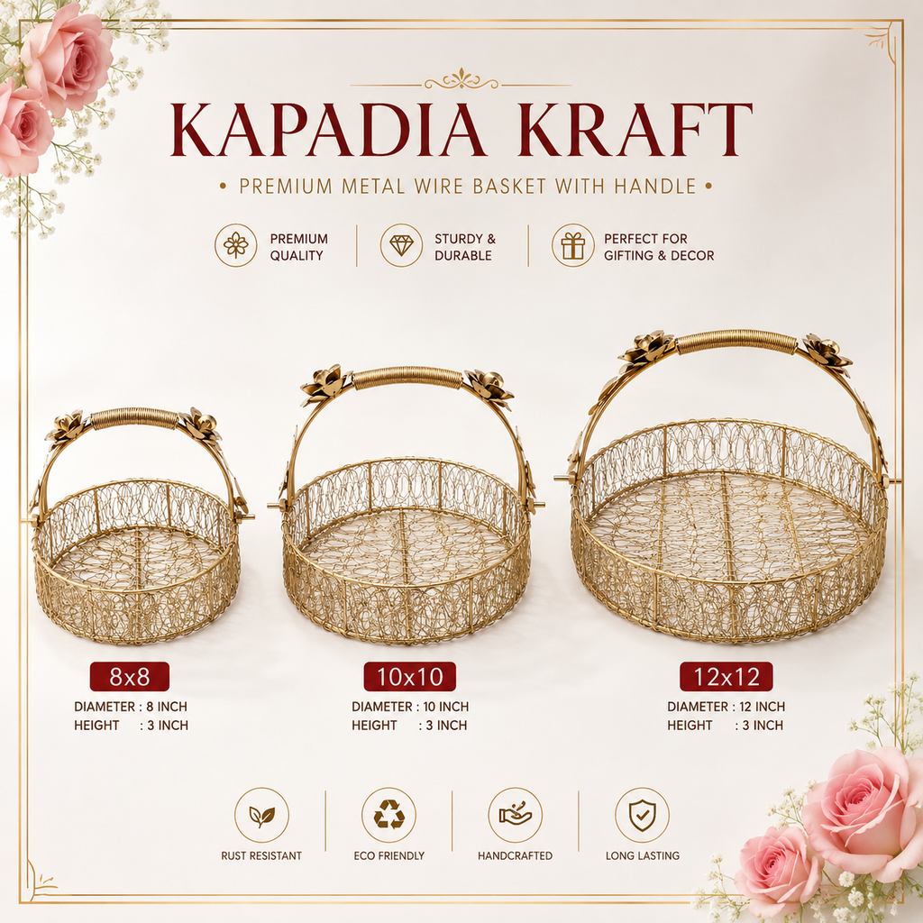 Iron Round Metal Hamper Basket
