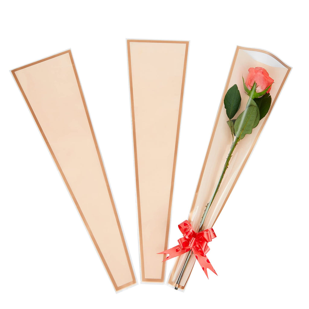 Flower wrapping bag clear rose floral bouquet paper