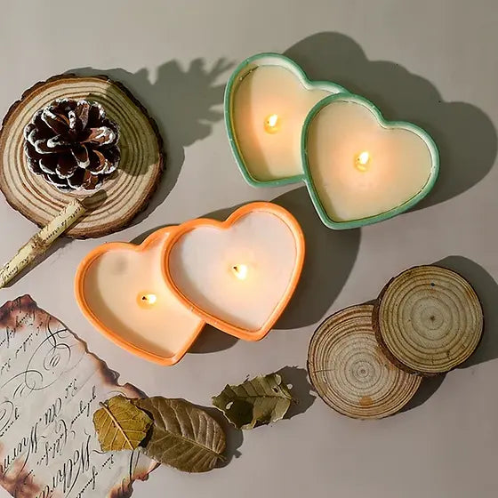 Double Heart Candle Cup Mould