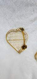 Decorative Gold Metal Wire Hamper Basket
