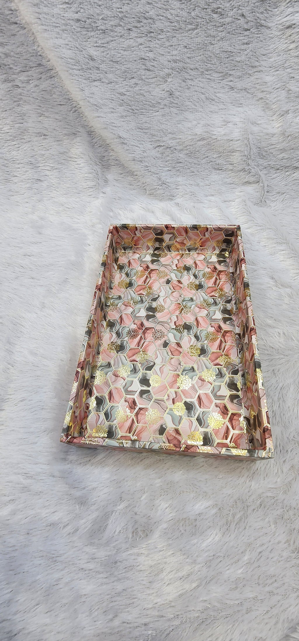 FANCY MDF TRAY OF 3 SET
