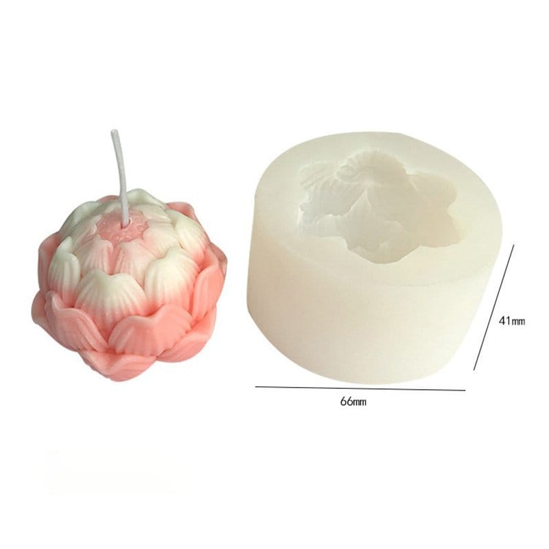 3D Lotus Flower Candle Handmade Mould