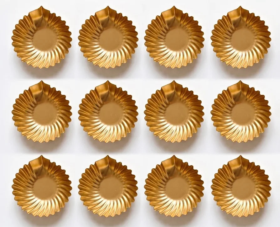 Golden metal diya