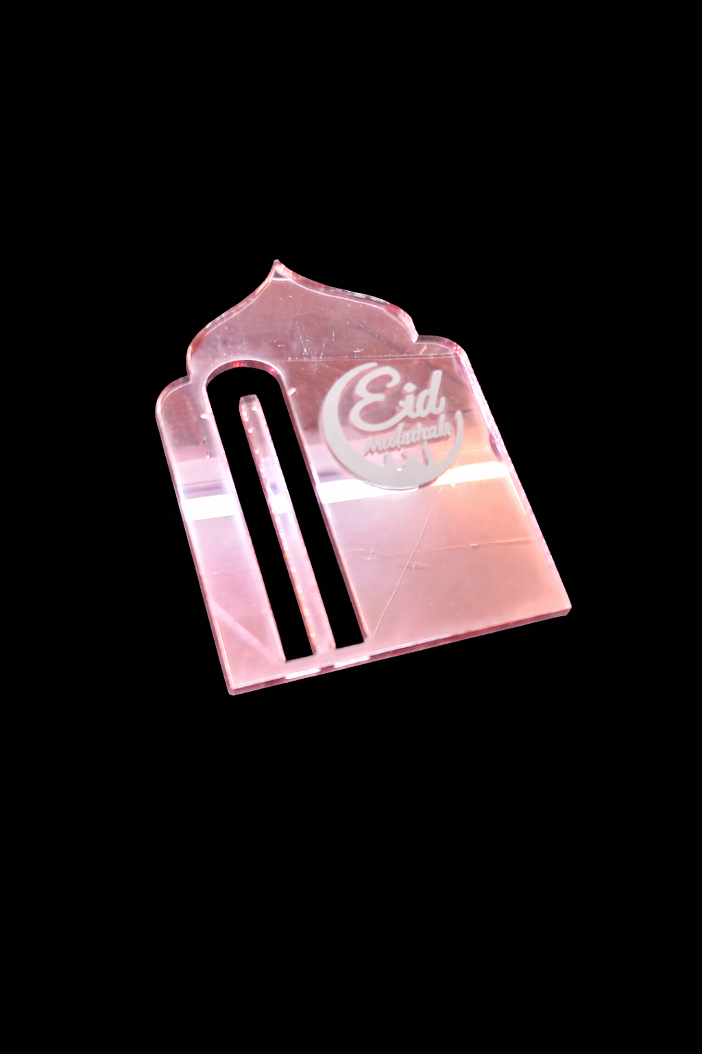 "Golden Mirror Acrylic Eid Mubarak Cash Gift Envelope Alternative"