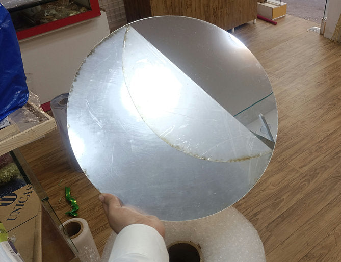 Mirror Acrylic round MDF based