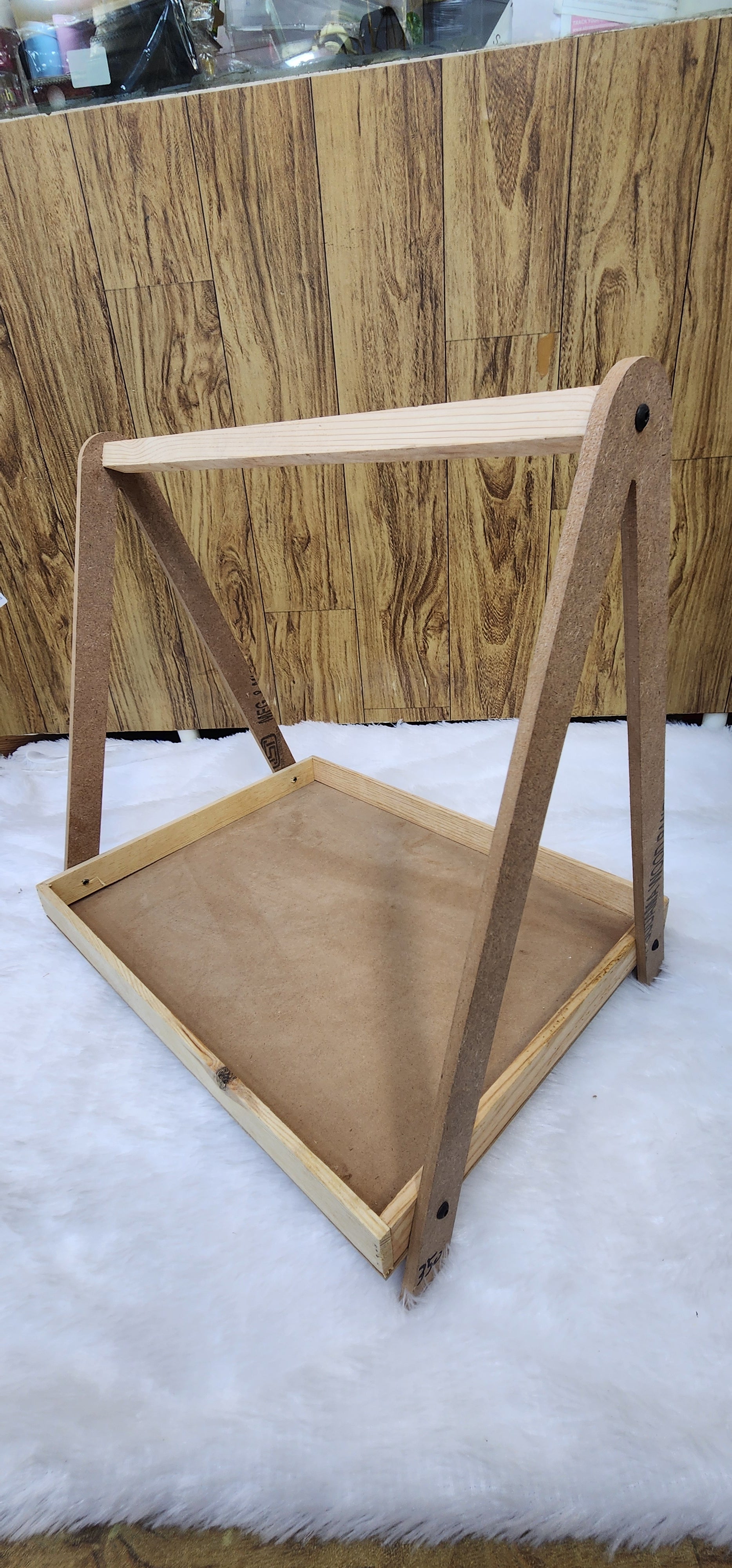 Wooden hanging tray