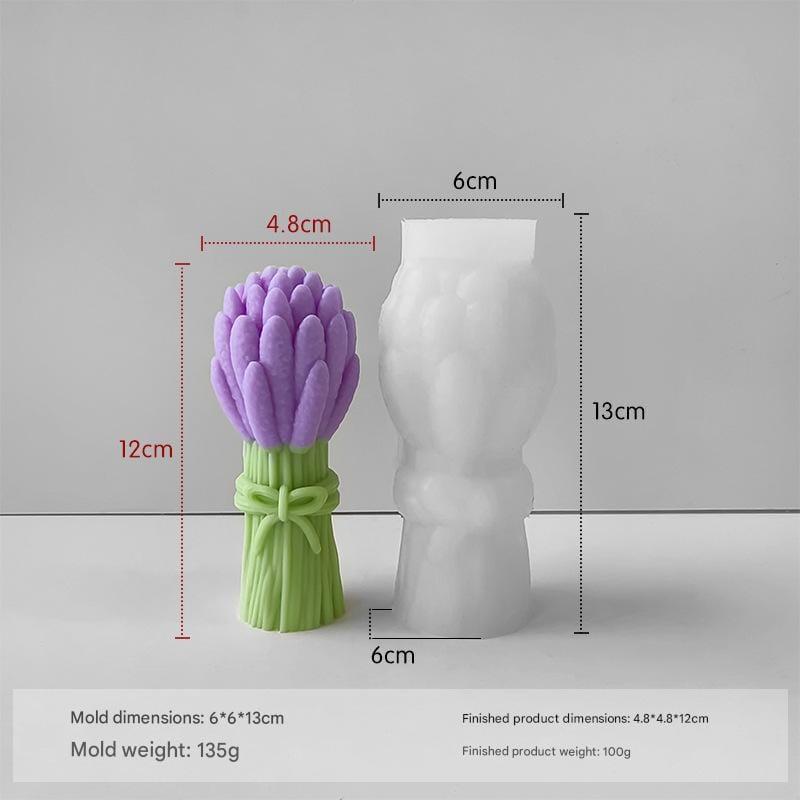 3D Tulip Flower Bouquet Candle Handmade Mould