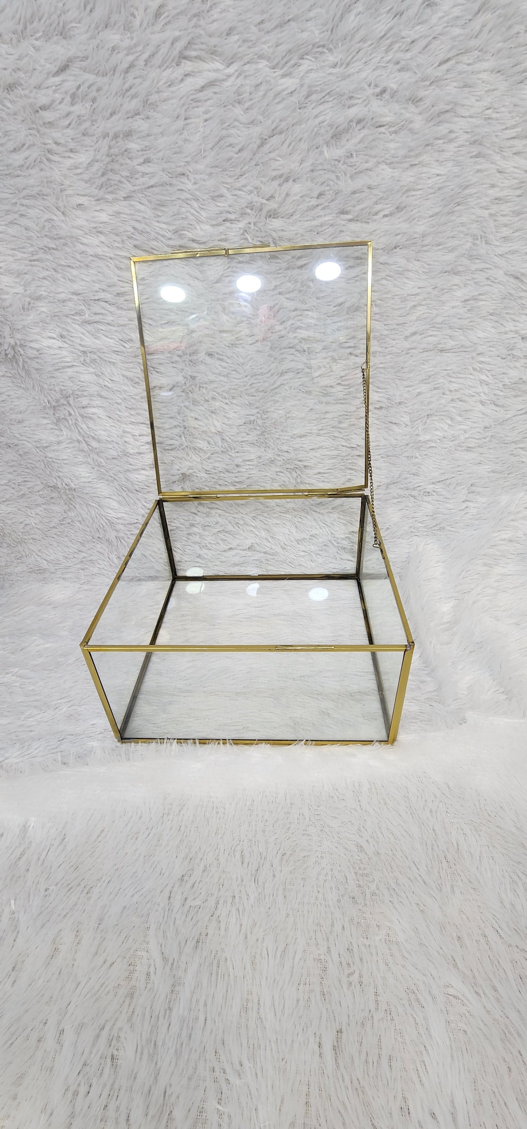 Metal Glass rectangle box