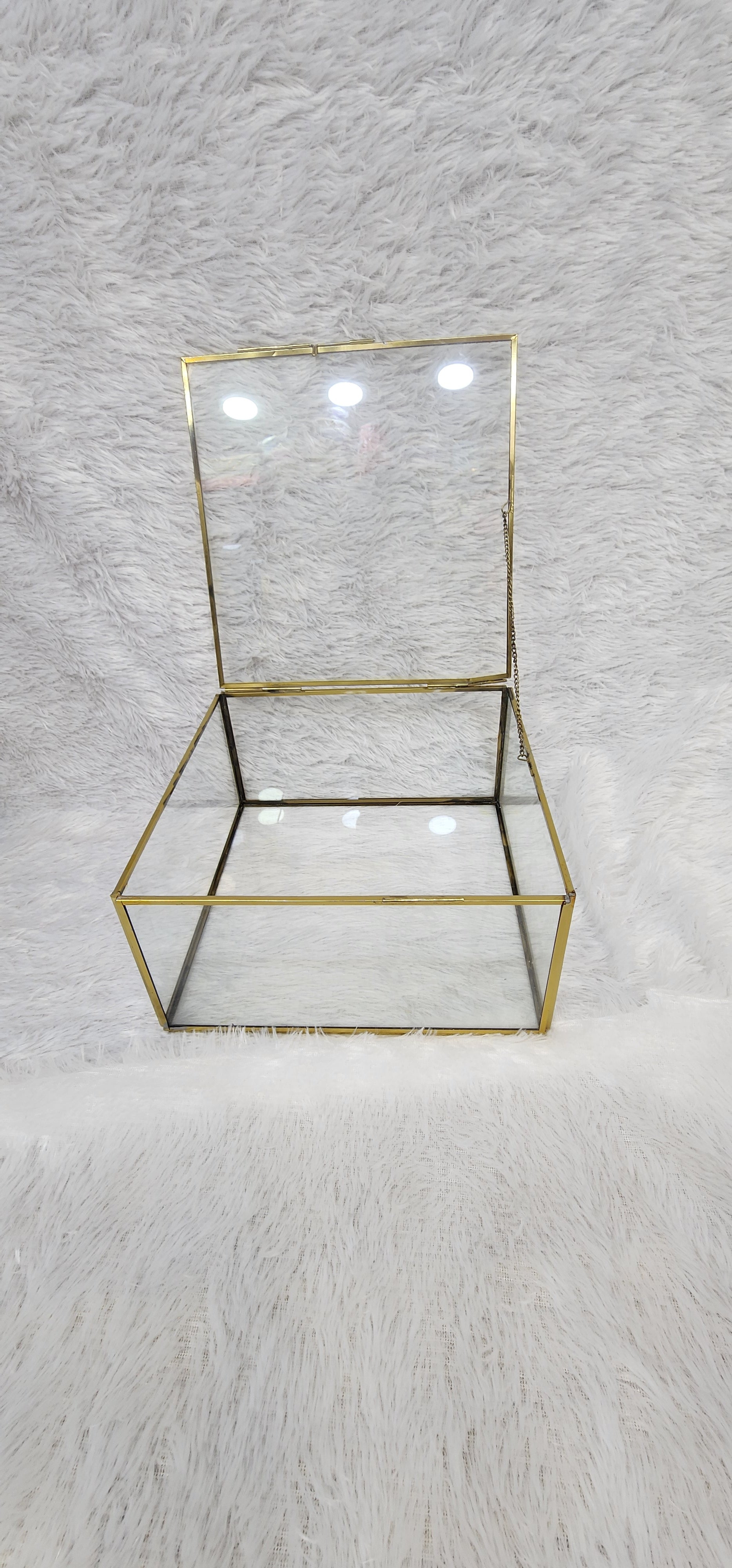 Metal Glass rectangle box