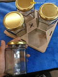 Glass jar with stand