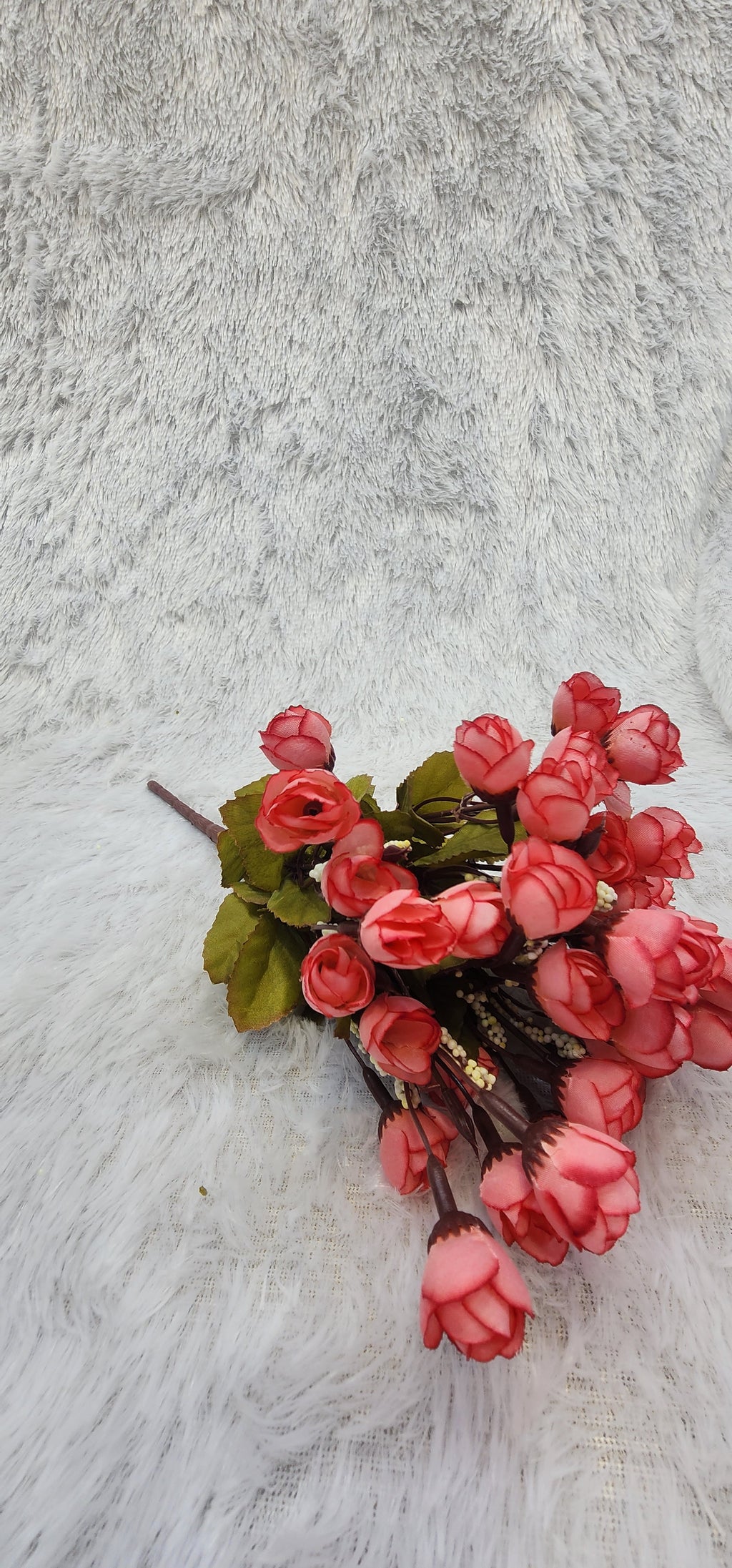 Small Faux Rose Bud Silk Flower Bunch (Available in 5 Colors)