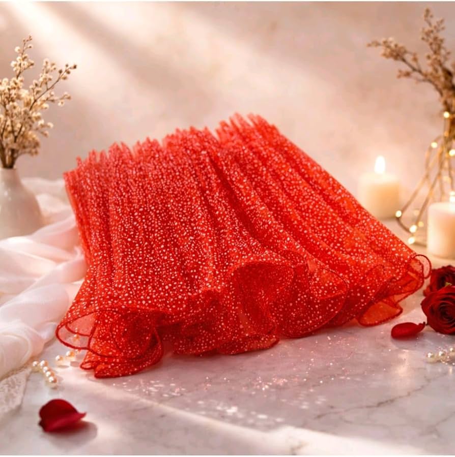 Snow flake bouqet wrapping meshnet