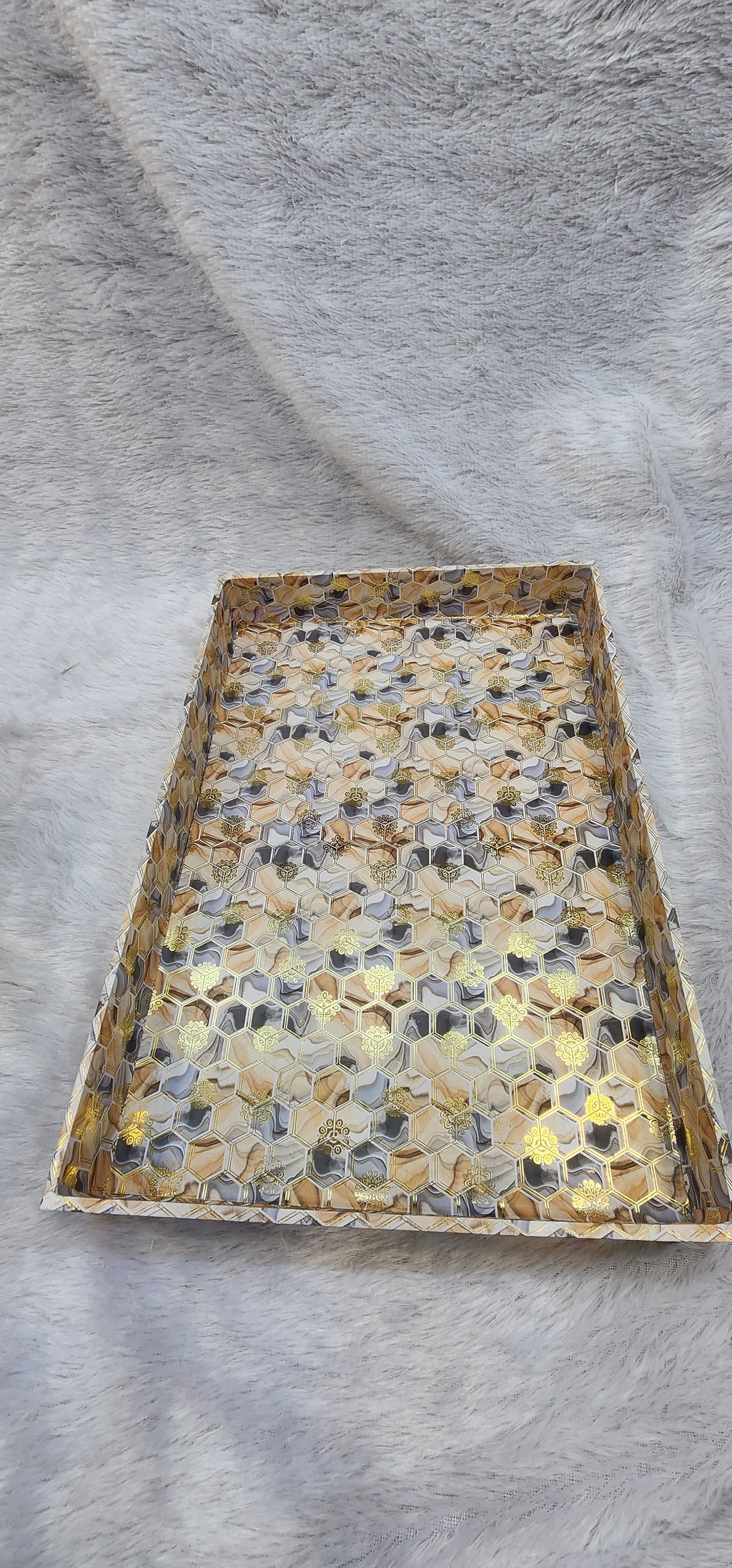 FANCY MDF TRAY OF 3 SET