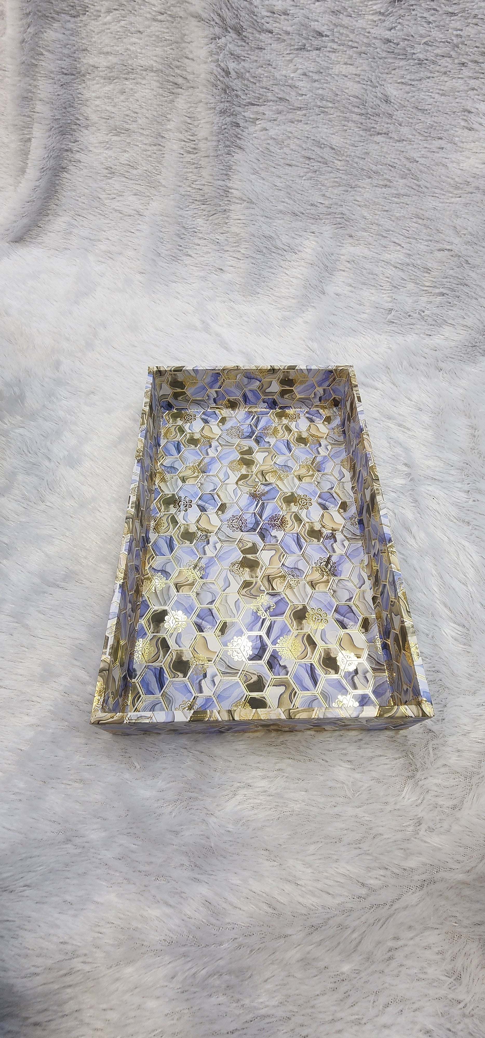 FANCY MDF TRAY OF 3 SET