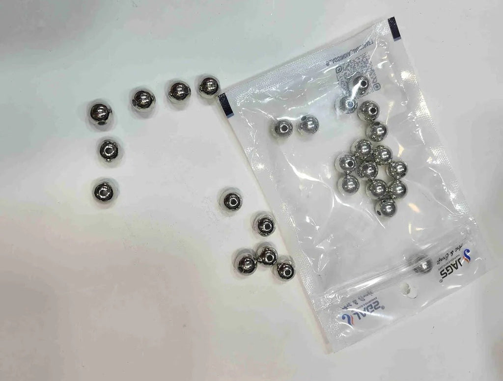 JAGS CRAFT BEADS ROUND SILVER COLOUR