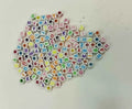 JAGS CRAFT BEADS ALPHABET SQUARE SMALL