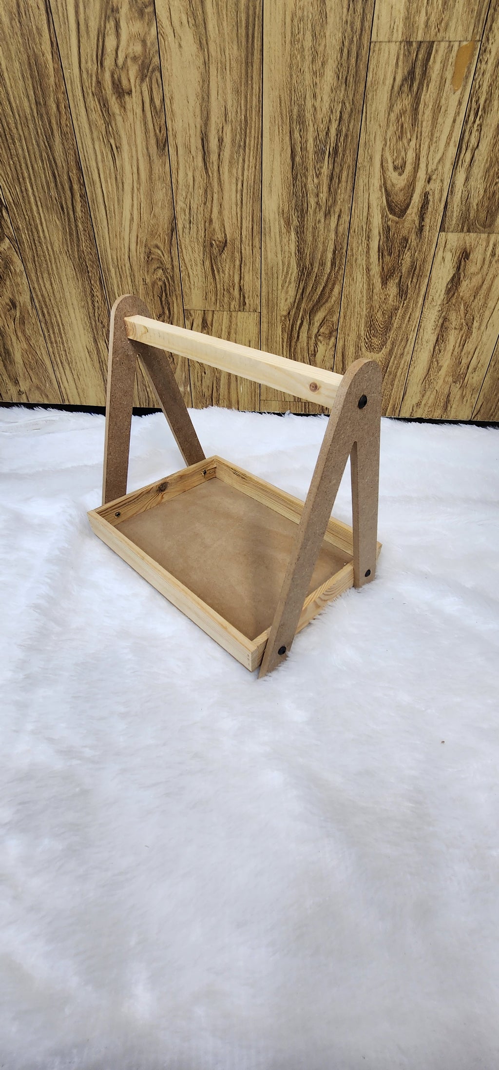 Wooden hanging tray