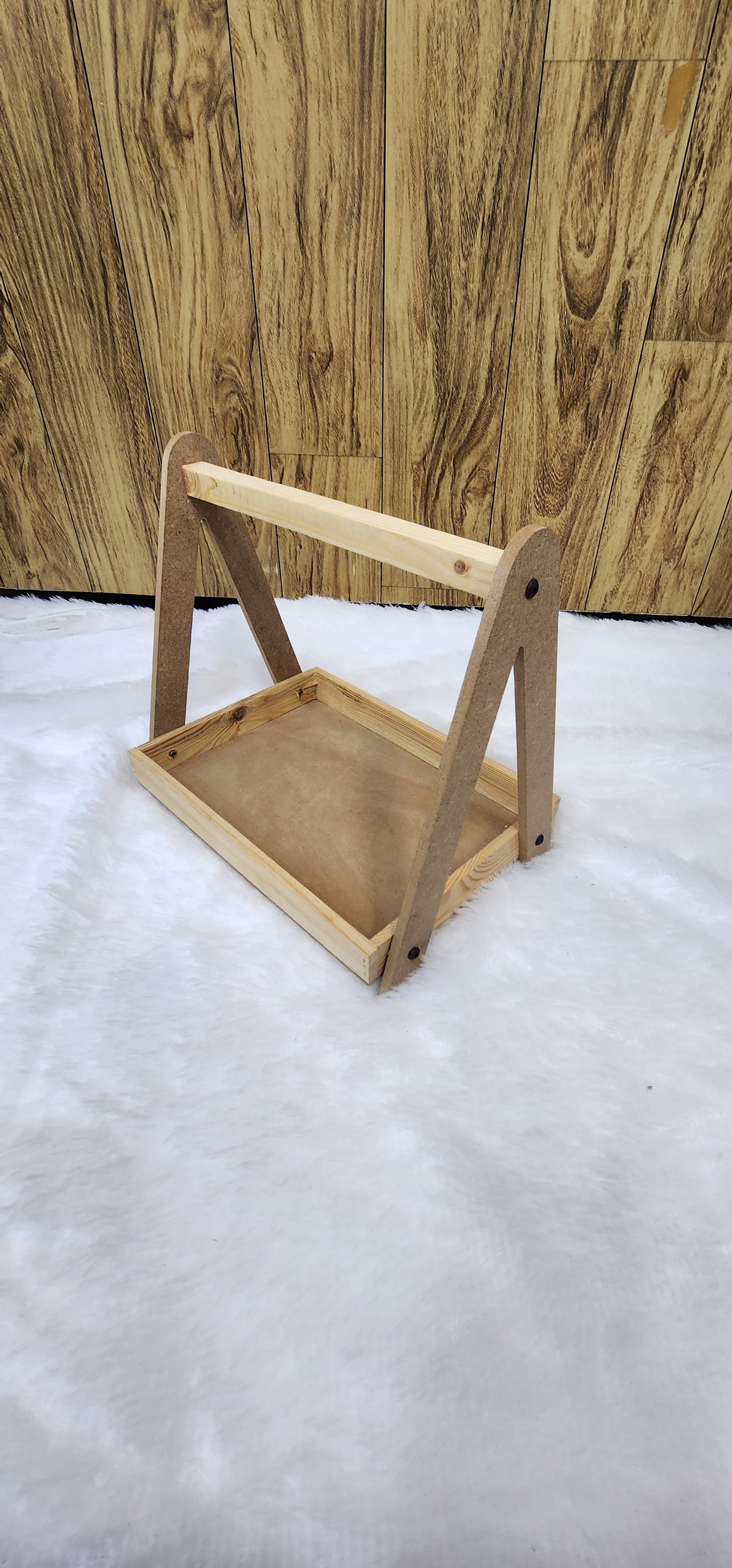 Wooden hanging tray