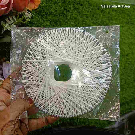 Circular Crochet Macrame Wall Hanging – Handmade Boho Chic Home Decor