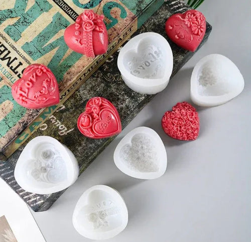 3D Heart Soap & Candle Handmade Mould