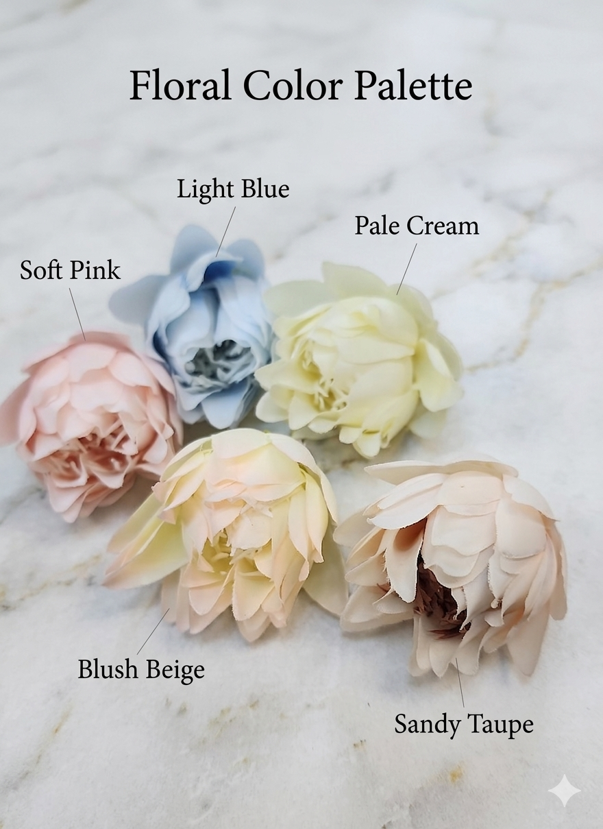pastel artificial flowers