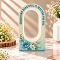Something Beautiful Is Waiting For You” Blue Floral Gift Box with Window – Premium Gift Packaging Box