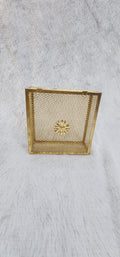 Golden Iron Square Gift Box or Hamper Basket.