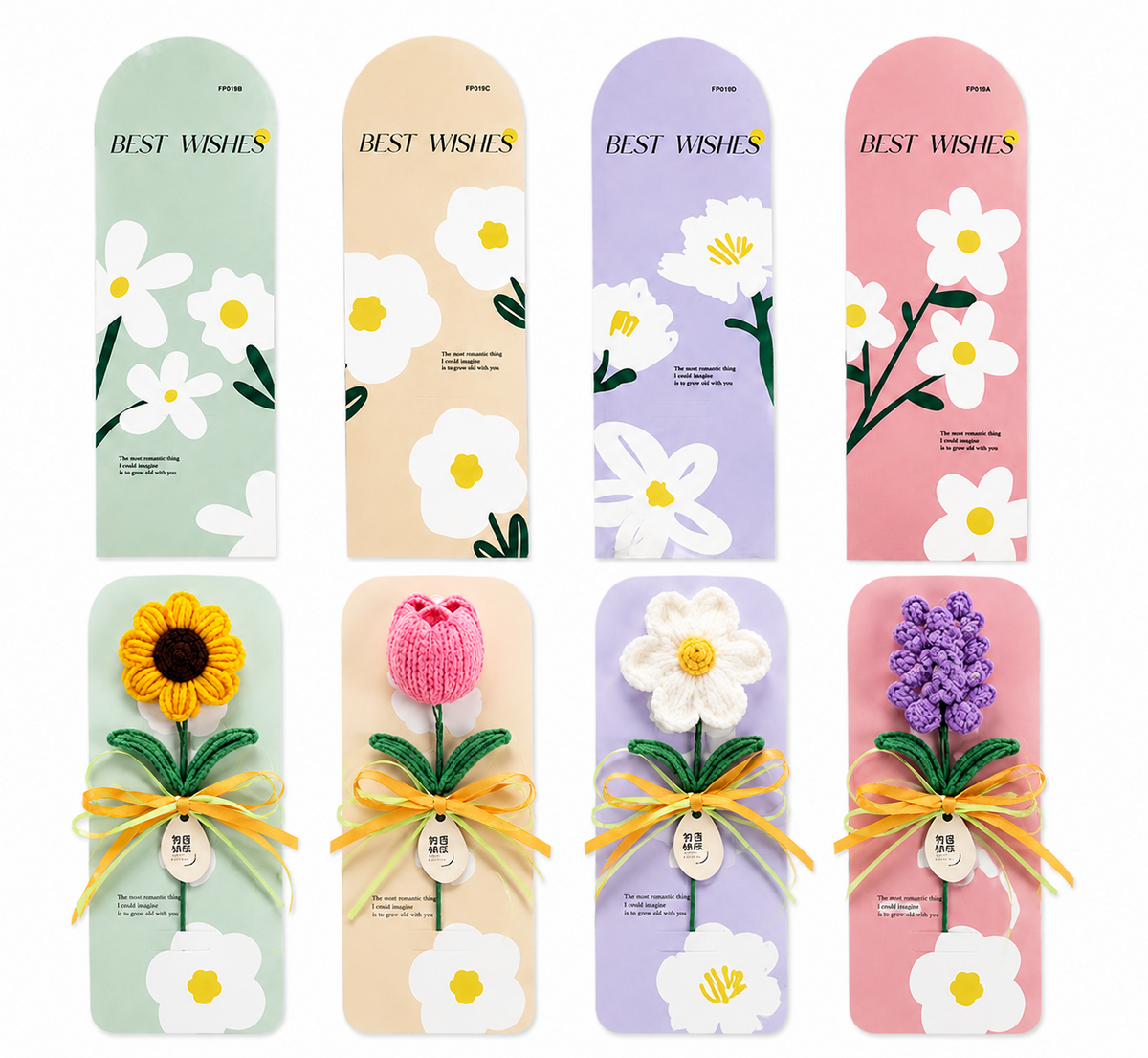 Floral bouquet holder card