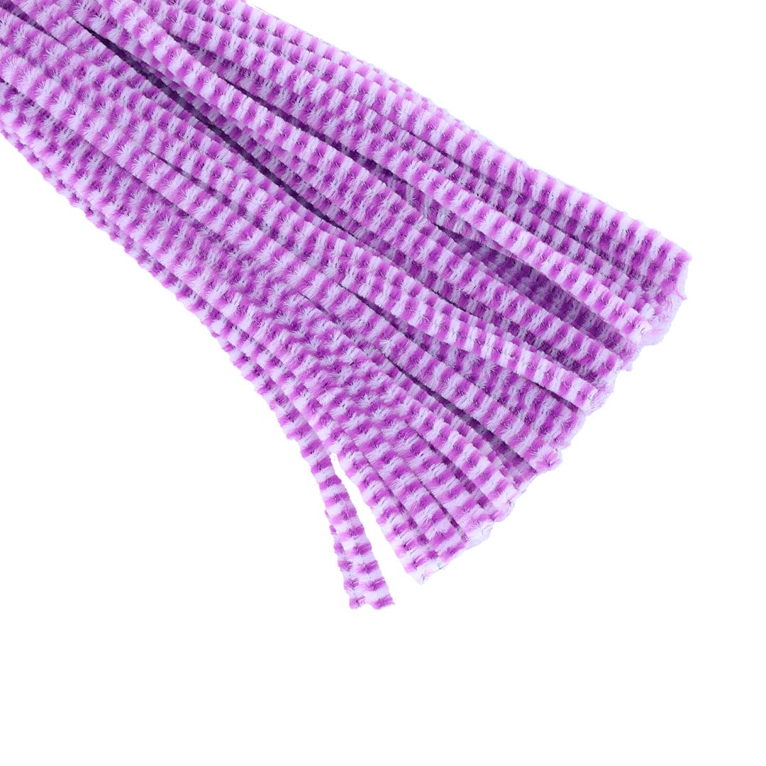 Chenille Stripe Pipe Cleaners