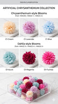 Premium Faux Floral Bloom Collection – Artificial Chrysanthemum & Dahlia Heads